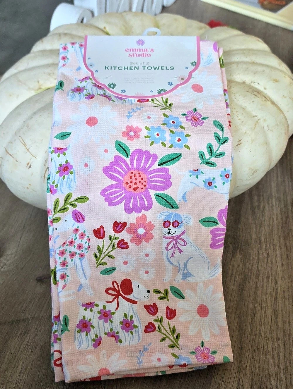 Kitchen Towels Floral Set of 2 NWT